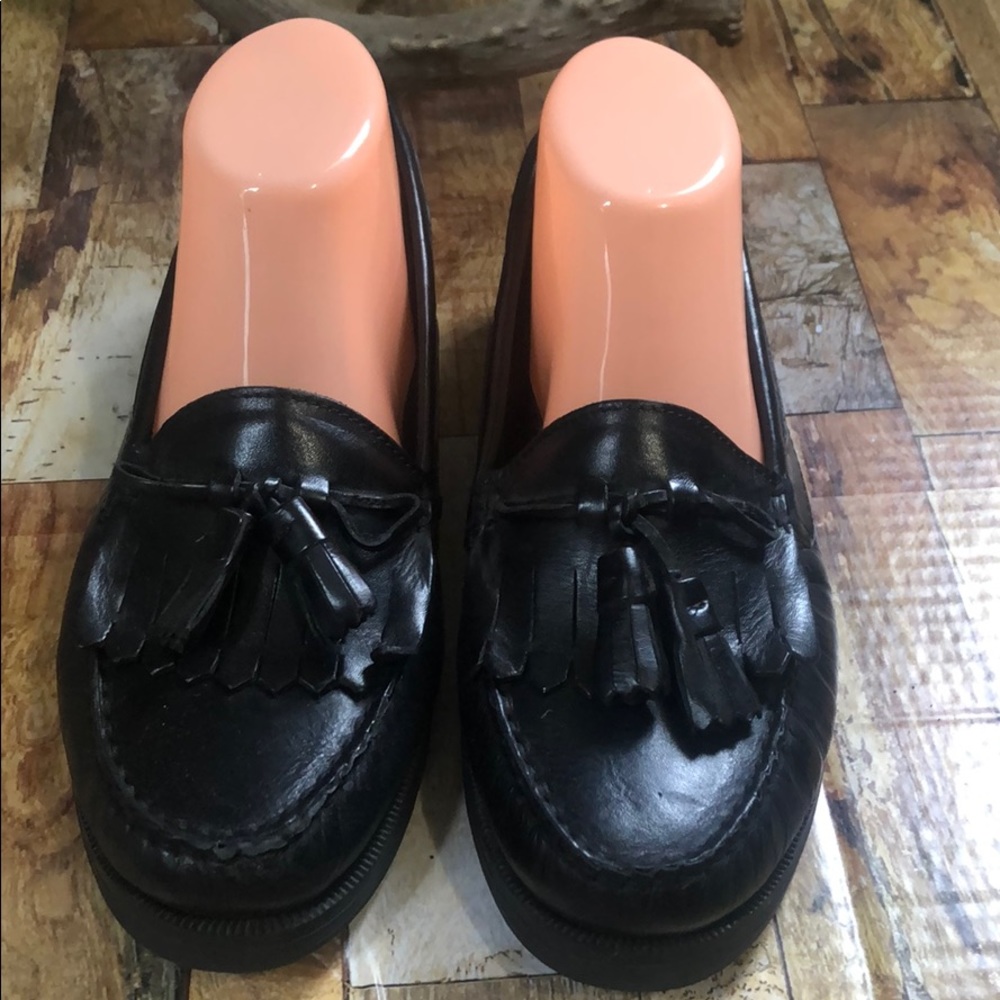 Decoys Amazonas Black Leather Mocassine Size 8 1/2